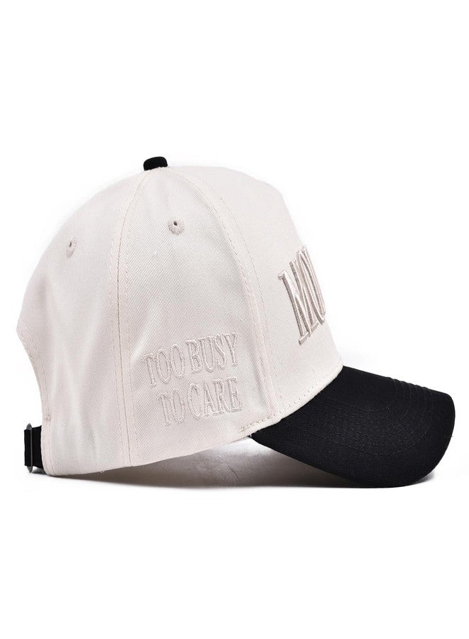 Abdkw Mommin Trucker Hat,Vintage Two-Tone Women's Baseball Cap with Mommin Embroidery Ponytail Fit ，Adjustable Baseball Cap,Unisex Outdoor，Christmas Essentials - Image 4